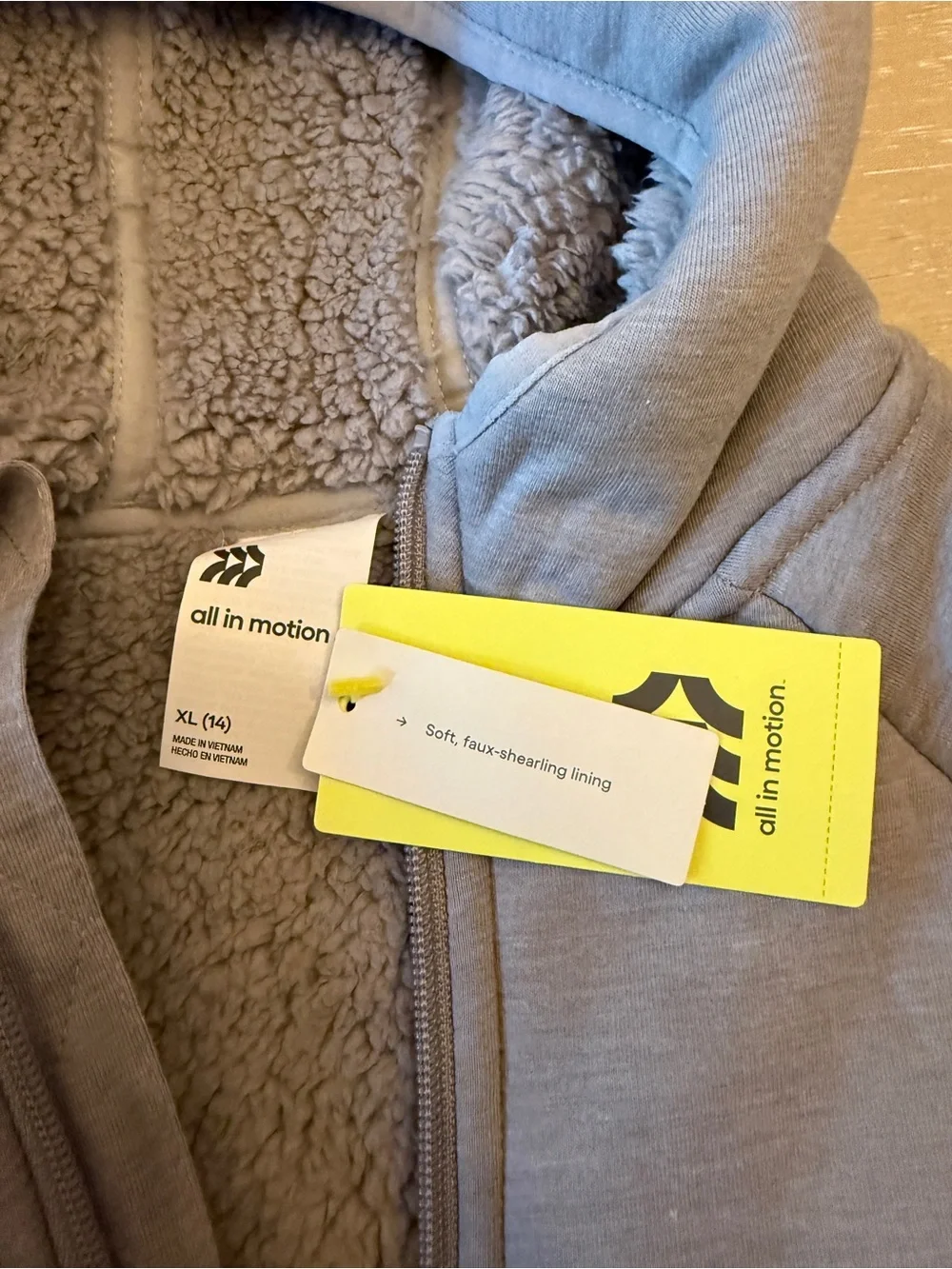 all in motion Kids' Heather Gray Hooded Zip Jacket
